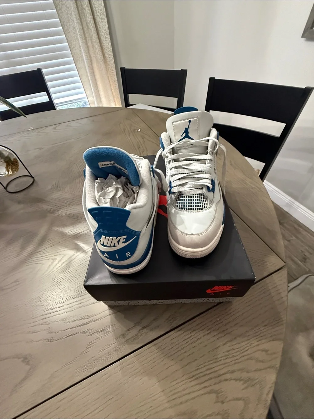 Nike Air Jordan 4 Retro 2024 Military Blue Men’s Mid-Top Leather FV5029-141 11.5